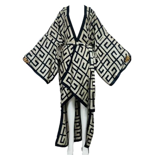 Summer Silk feeling beach cover up Women Cardigan Boho African Holiday party long Sleeve Robe kimono Kaftan