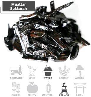 Muattar Sukkarah 50g Incense (Soaked Agarwood Chips) | Use with Charcoal Incense Burner Set or Electric Bukhoor Burner (Mabkhara) | Special Oud Perfume | Inciensos Aromaticos para La Casa