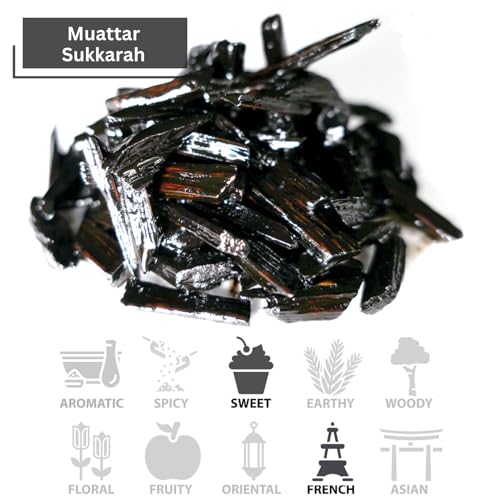 Muattar Sukkarah 50g Incense (Soaked Agarwood Chips) | Use with Charcoal Incense Burner Set or Electric Bukhoor Burner (Mabkhara) | Special Oud Perfume | Inciensos Aromaticos para La Casa