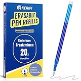 20x Radierbare Ersatzminen, KERIFI 0,7mm Gelschreibermine Kompatibel mit Ball & Clicker & Eberhard...