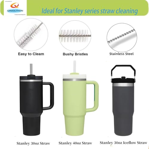 Image of 3 in 1 Cup lid Cleaning Brush Set,Straw 25 cm /9.8 inch Cleaner Brush, Long Bottle Brush,Water Bottle Cleaning kit,Multifunctional Cleaning Brush,Bottle and Straw Brush Cleaning(Blue-Black)