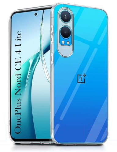 Image of Jkobi Back Cover for OnePlus Nord CE 4 Lite (Silicone Clear Shockproof Case with Camera Protection | Soft and Flexible | Transparent)
