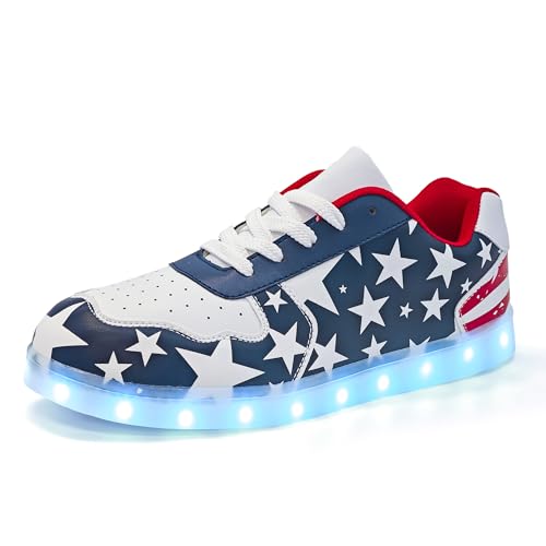 Wooowyet Men LED Light Up Shoes for Women Lights Sneakers Glowing Neon Luminous America USA...