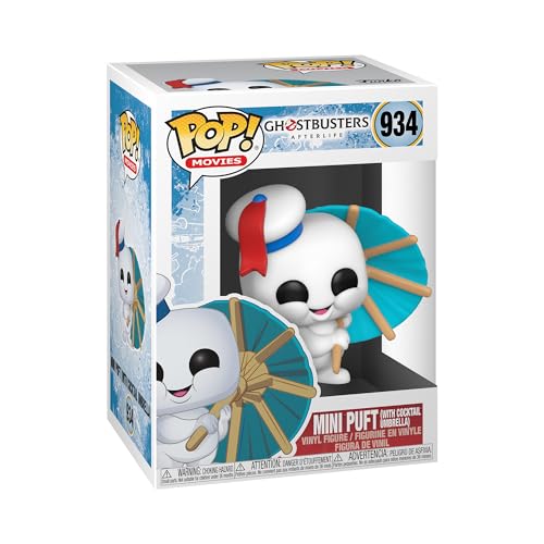 Funko Pop! Movies: Ghostbusters: Afterlife - Mini Puft with Cocktail Umbrella - Ghostbusters Afterlife - Figura de Vinilo Coleccionable - Idea de Regalo- Mercancia Oficial - Movies Fans