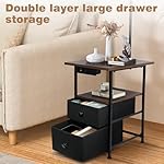 PESRAE Floor Lamp with Table & 2 Drawers, End Table with 3 Color Temperature Reading Light, Side Table Lamp with USB & Type C & AC Charging Port for Living Room, Bedroom - Image 2
