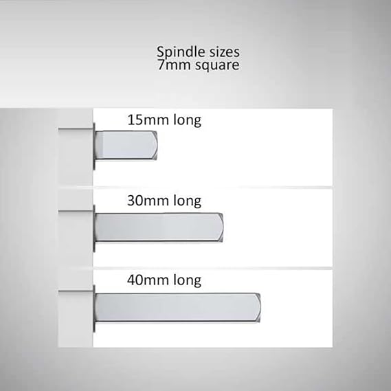 uPVC Window Handle Universal Inline Locking Espag Double Glazing Window Handle 40mm (White, 40mm Spindle)