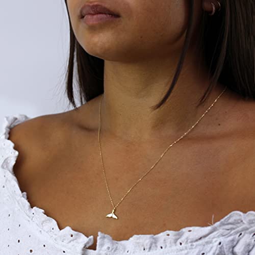 Collier Queue de Baleine argent plaqué or, fini les allergies - 3
