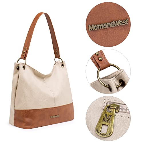 Montana West Purses for Women Hobo Bags Large Leather Handbags Shoulder Satchel Bag for Gift Travel Casual Work MWC-047CM - Thumbnail 5