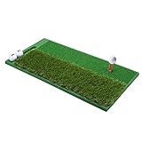 ➣Resistente al desgaste y de larga duración: hecha de césped tejido de PP y PE y una base de TPE flexible, la alfombrilla de golf es duradera y lo suficientemente resistente como para evitar que el equipo de golf sufra abrasiones.