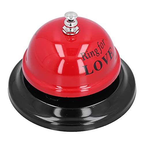 Restaurant, Classic Bell‑Shaped Design Call Bell Stainless Steel Non-Slip Base For Customer Service Counters Cleaners Or Household Use For Dinner School(Red) #TOP12