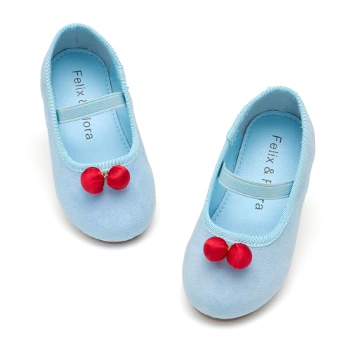 Image of Felix & Flora Toddler Flower Girl Dress Shoes - Girl Ballet Flats Party School Shoes Wedding