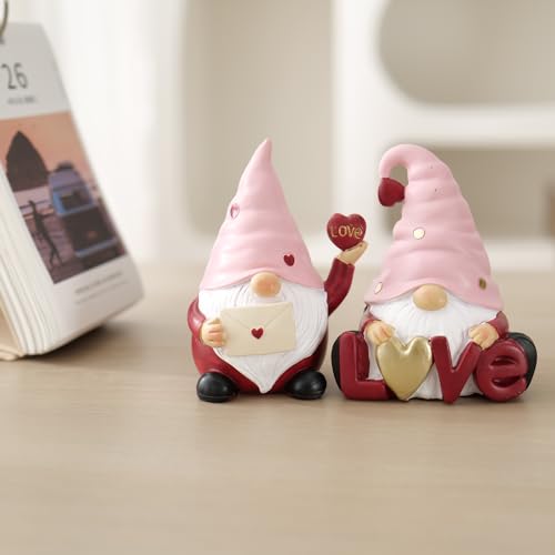 Goodstart GUDESIDA-01 Valentine'S Day Gnomes Figurine Lovely Couple Figurines In Love Valentines Gnomes Statue thumb #2