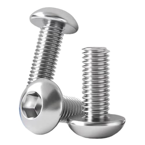 Fitaulip 3-55 Piezas de Tornillos de Cabeza Hueca Hexagonal de Acero Inoxidable 304, Tornillos de máquina de Cabeza Hueca Hexagonal, M2, M2.5, M3, M4, M5, M6, M8, M10 y M12(M2.5(55pcs),35mm)