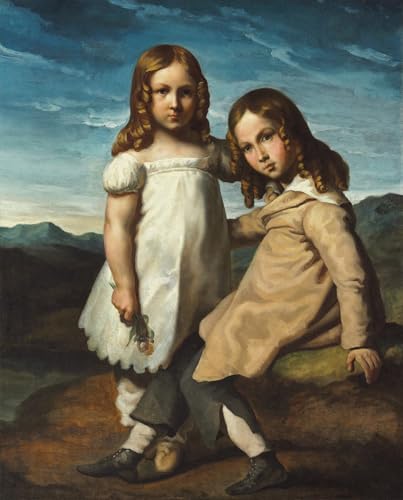 Toile Géricault portrait d'Alfred et Elisabeth texture canvas premium