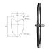 40mm 700C Aero Carbono Bicicleta Carretera Rueda Clincher Tubeless Ready 25mm Novatec...