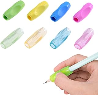 Pencil Grips 8Pcs DBOO Children Handwriting Pencil Grippers Soft Cushioned Writing Aid Pencil Holder Ergonomic Writing Aid Grip Posture Correction