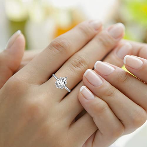 Friendly Diamonds 2 Carat Igi Certified Pear Shape Lab Grown Diamond Engagement Ring | 14K Or 18K In White, Yellow Or Rose Gold | Olivia Secret Halo Lab Diamond Ring | Fg-Vs1-Vs2 Quality #TOP3