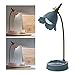 Dualoai Flexible USB Touch Desk Lamp, Flexible Neck LED Desk Lamp Adjustable Brightness for Office Study Reading, Blue, 125x150x390mm