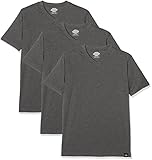 Dickies Herren Langarmshirt T-Shirt 3er Pack V Neck T-Shirt Pk grau (Drk Grey Mel) X-Small