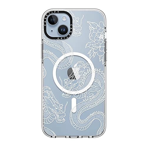 Coque iPhone 14 Plus CASETiFY Dragons protection militaire 2m MagSafe