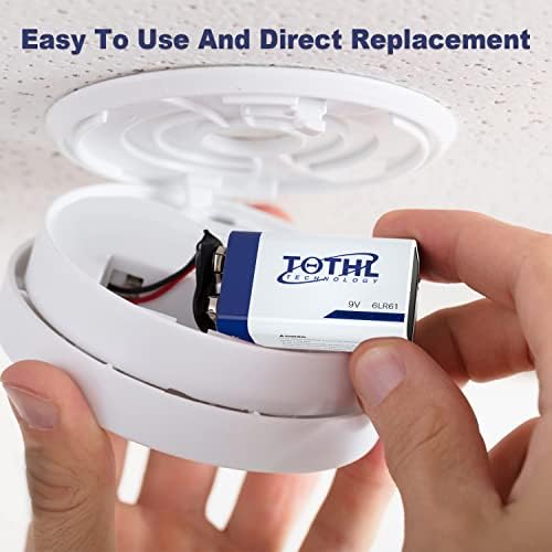TQTHL 9V Batteries,9V Battery 9Volt 1300mAh Long Lasting All-Purpose (8 Packs)