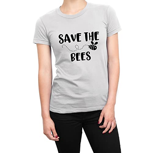 T-shirt Save The Bees blanc XL pour soutenir la biodiversité locale