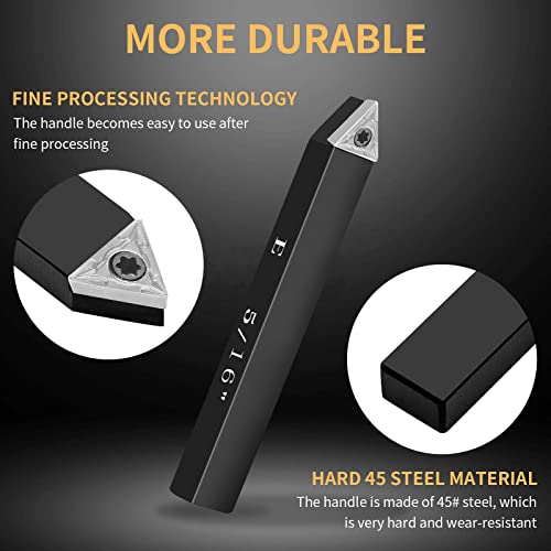 SENDUO Conjunto de suportes de inserções de torneamento de carboneto intercambiáveis de 5/40.6 cm pa