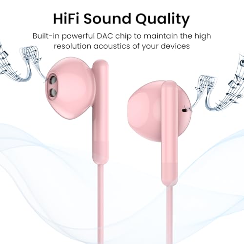 Image of USB C Headphones for iPhone 17 16 15 Pro Max Plus iPad Pro USB C Earphones with Microphone Volume Control USB C Wired Earbuds USB Type C Earphone for Google Pixel 8 Galaxy S26 S25 S24 S23 S22 S21 A55