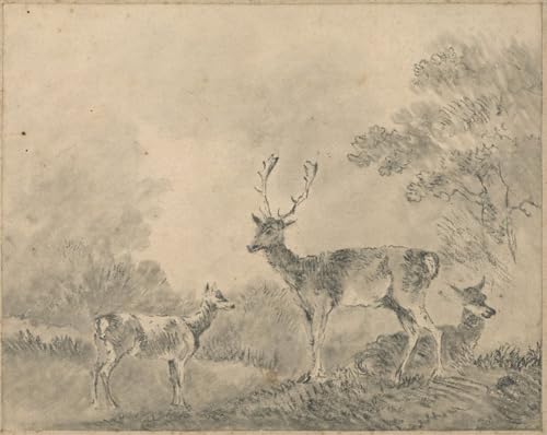 Tableau sur toile fallow deer 60x90cm pour décoration salon moderne