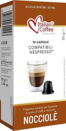 60 Cafes con Leche Nespresso - Capsulas Compatibles - Sabor Avellana