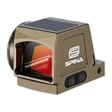 SPINA OPTICS NEX-Solar RMSC Red Dot Sight-Motion Awake|Solar Red Dot for Pistol with 10 Brightness Settings,IPX7 Waterproof,7075 Aluminum Enclosed Sight Multi-Reticle System FDE Color