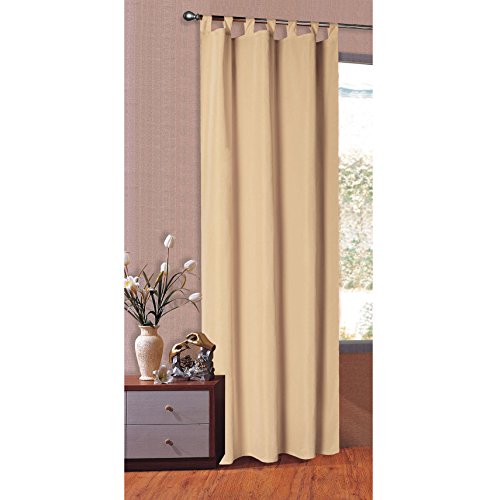 Gardinenbox 1er Set Vorhang Blickdicht Matte unifarbene Gardine mit Schlaufen. Aus edlem Microsatin Micofaser-Gewebe., 175x140, Sand, 20400