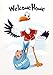 XXL Storch Plakat Willkommen zu Hause Baby - Poster zur Geburt DIN A2 - Welcome Home Baby (Junge)