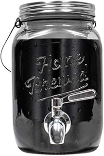 Willow & Everett Cold Brew Maker - Iced Coffee Makers - Glass Pitcher w/ Stainless Steel Spout - Removable Filter - Airtight & BPA-Free Mason Jar w/ Tap - 2L