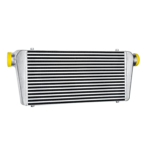 Hkautopart 1000Hp 23.6"X11.8"X3.9" Aluminum Turbo Intercooler 3" Inlet/Outlet 76Mm 5-50Psi Siliver #TOP1