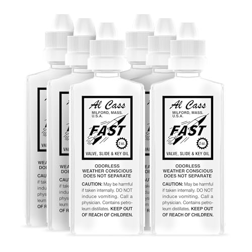 Official Al Cass Fast Valve, Slide & Key Oil | 2 oz Bottle | Odorless, Non-Gumming Lubricant for...