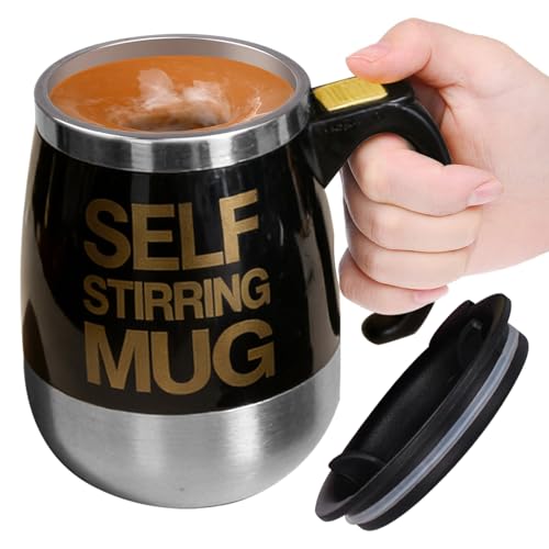 Café Con Auto Mezclado,Acero Inoxidable 400 ML Batería De Café De Mezcla Magnética Para Mezclar | Para Té, Leche, Bebidas En Polvo Hogar