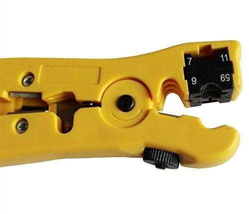 Pack 2pcs Universal Cable Wire Stripper Cutter Stripping Tool for Flat or Round UTP Cat5 Cat6 Wire Coax Coaxial