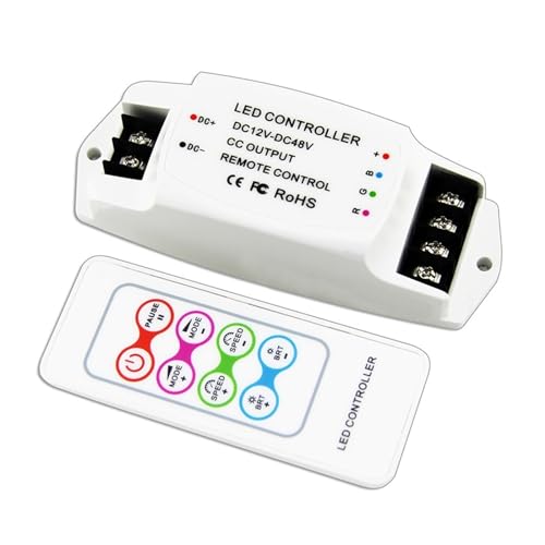 Contrôleur LED RGB télécommande sans fil variateur bande lumineuse DC12V 48V