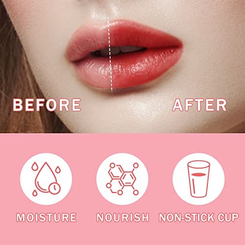 4 Pcs Fruit Lip Stain Set, Vivid Watery Lip Tint Lip Gloss, Plump Velvet Lip Tint Stain, Natural Matte Liquid Lipstick For Lips Cheek Eye, Non-Stick Cup Mini Tinted Lip Long Lasting Waterproof (4 Colors) #TOP4