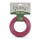 Mutty Dog Chew Ring - Made in USA Dog Toys for Chewers - One Meal Donated to Shelters per Toy - Durable Rubber Dog Toy - Non-Toxic 100% Food Grade Materials