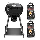 Outdoorchef KS0940 Kensington 570 C Holzkohle-Kugelgrill + TOM COCO Grill-Kokoskohlebriketts 2er-Pack