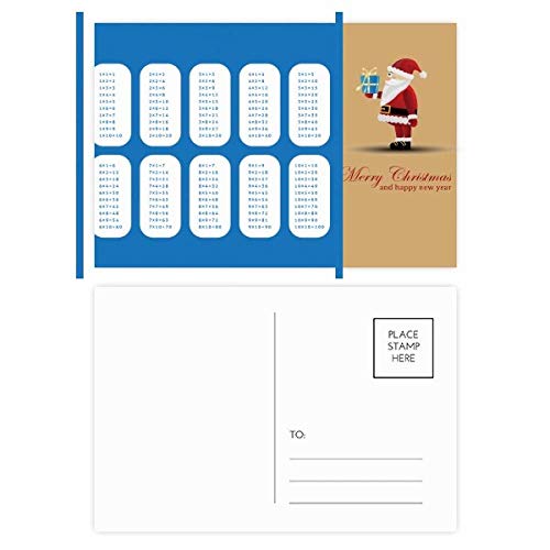 Cartes postales mathématiques du Père Noël pour révision scolaire primaire