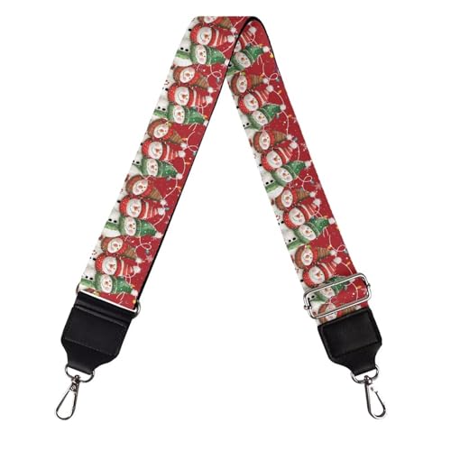 Image of Talayituse Christmas Snowman Snowflake Bulb Print Shoulder Strap Wide Purse Bag Strap Chrsitmas Decoration Adjustable Replacement Belt Luggage Crossbody Shoulder Bag Strap for Women Girls