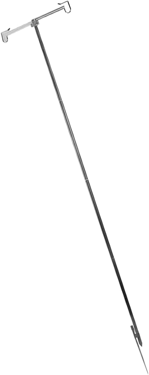 EVTSCAN Camping Lamp Pole, Adjustable Height, Foldable, Wind Resistant Lantern Stand, Portable Light Holder for Outdoor, Camping, Fishing, Picnic (Black)