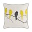 Yellow & Gray Plaid Square With Birds