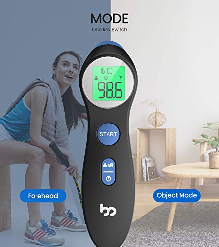 Touchless Thermometer for Adults and Kids, Non Contact Digital Thermometer for Fever, Forehead Thermometer for Home and Family, Black - Thumbnail 6