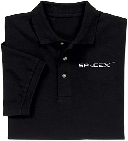 ComputerGear Elon Musk Falcon Dragon SpaceX Shirt Logo Polo Golf for Men Women Black 2X