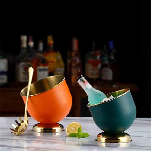 Secchiello per il ghiaccio in acciaio inox per birra, champagne e vino, perfetto per bar e feste