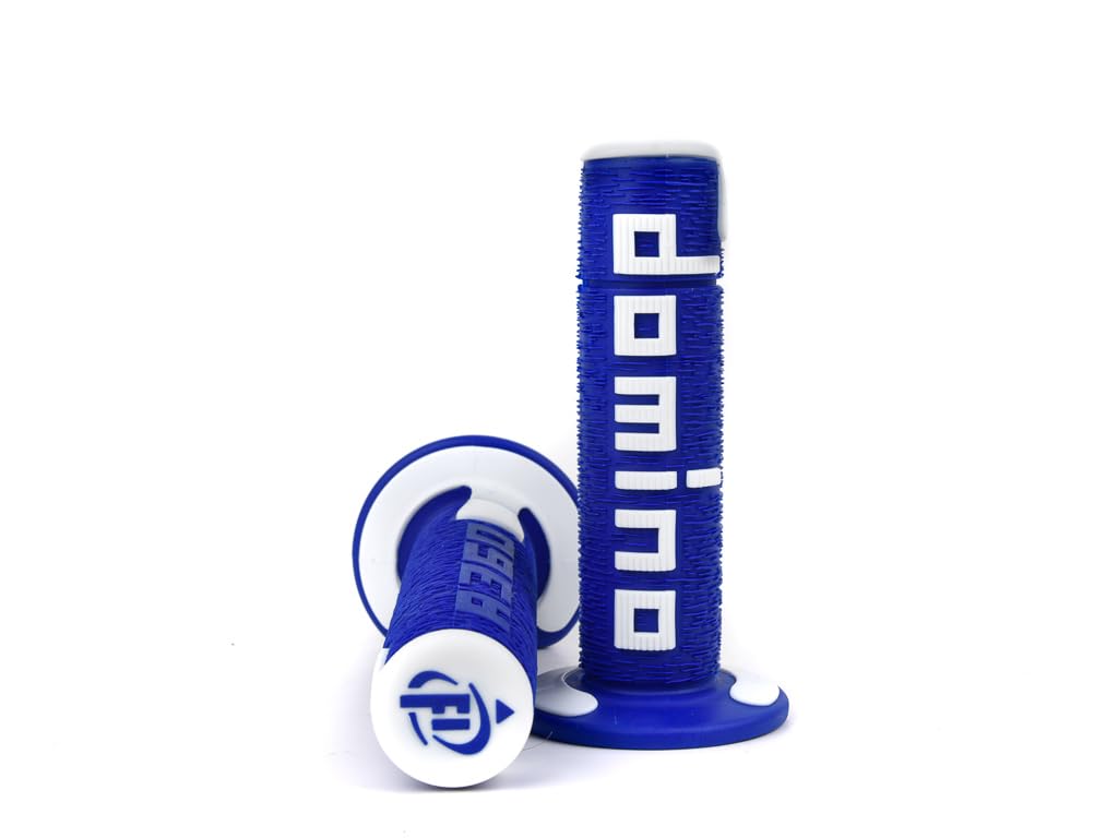 DOMINO Coppia MANOPOLE Blu/Bianco off Road